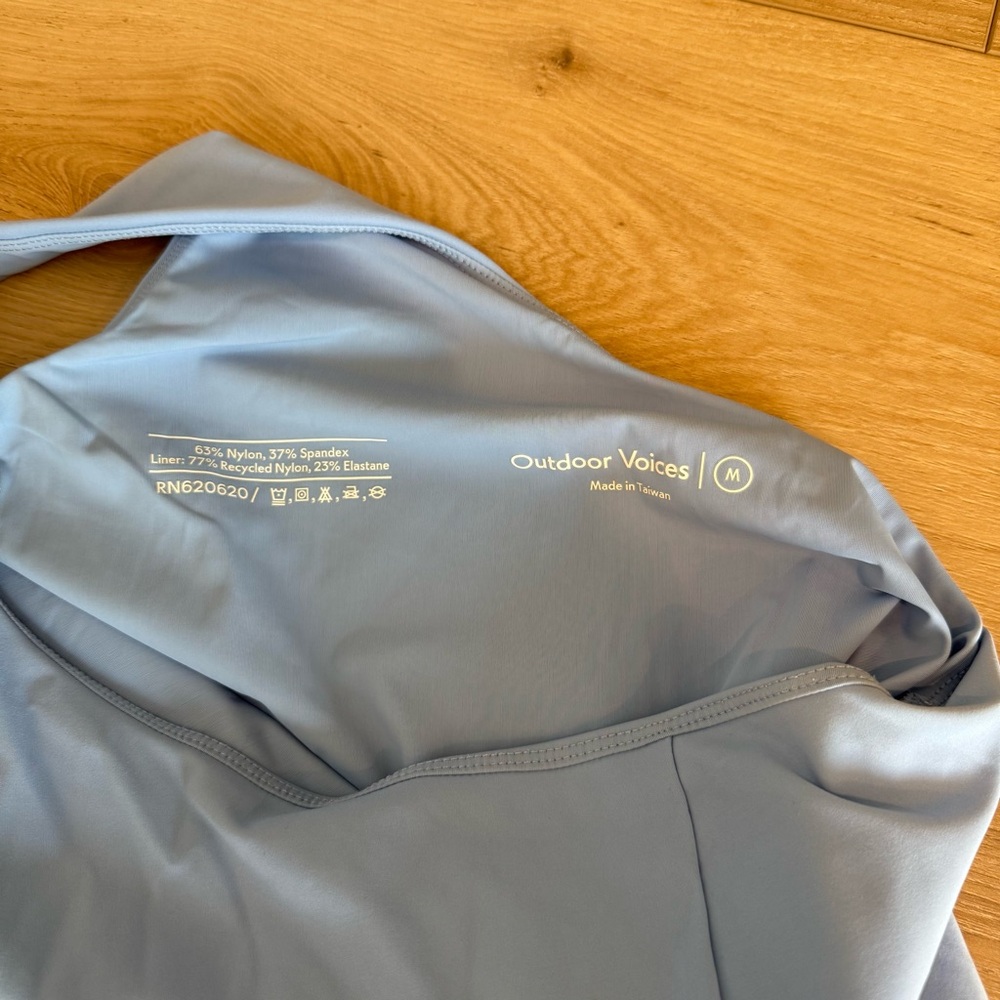Outdoor Voices One-Shoulder Light Blue Athletic Dress Womens Medium Tennis Golf - Picture 4 of 7